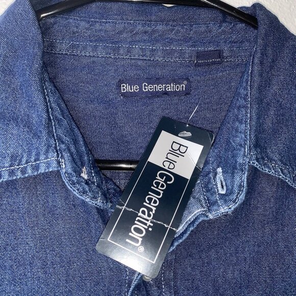 The Rock TEREMANA TEQUILLA Denim SHIRT L Dwayne Johnson Small Batch Distillery - Picture 3 of 5